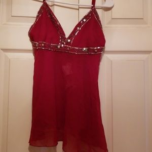 Tank top with sequin on top